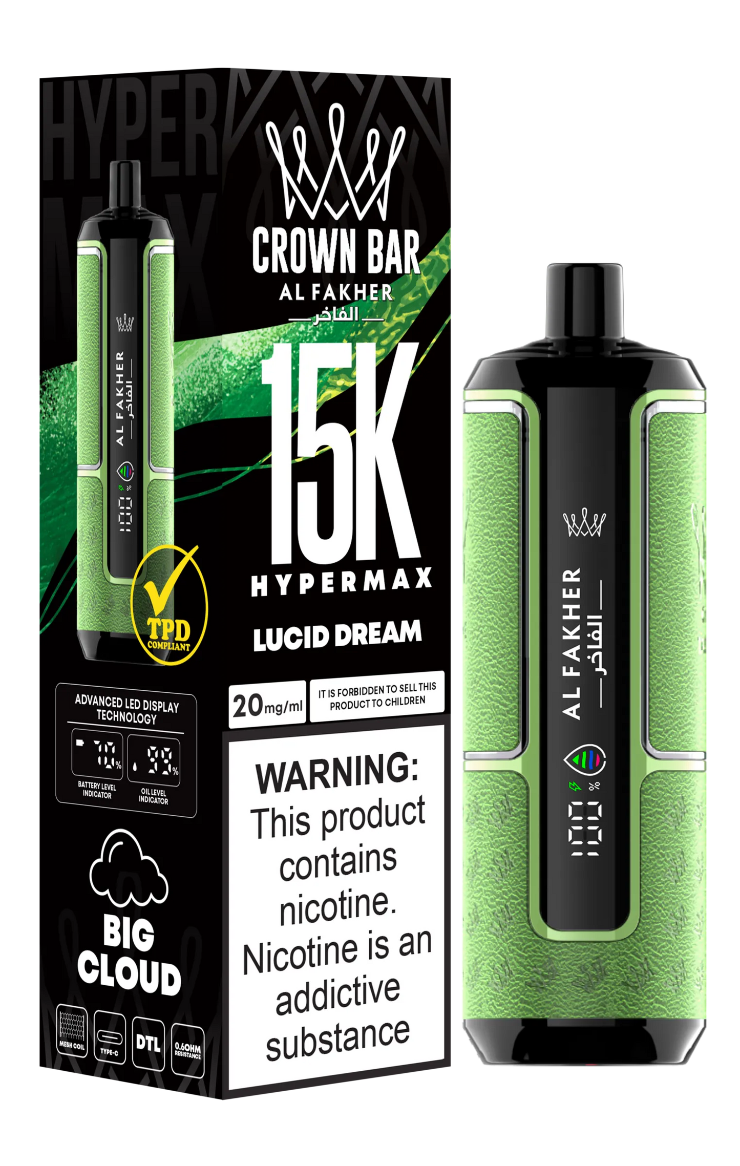 Al Fakher Crown Bar Hypermax 15K