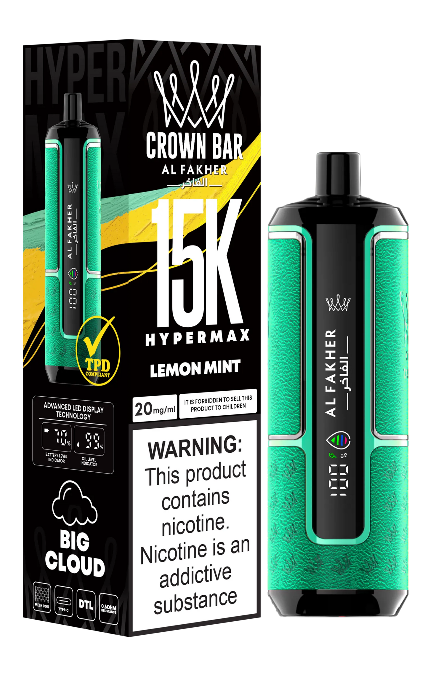 Al Fakher Crown Bar Hypermax 15K